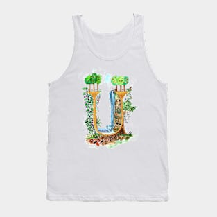 U - an illuminated letter Tank Top